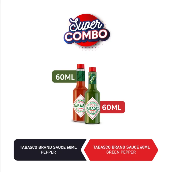 Combo Offer - TABASCO BRAND PEPPER SAUCE 60ML & TABASCO BRAND GREEN PEPPER SAUCE 60ML