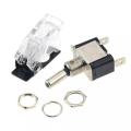 Transparent - ASW-07D 12V 20A Illuminated Led Toggle Switch with Flip Up Cover Guard.
