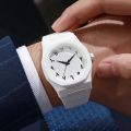 Arabic Aura Watch – Carbon Fiber Look Body with Sleek & Modern Design - White X Green.