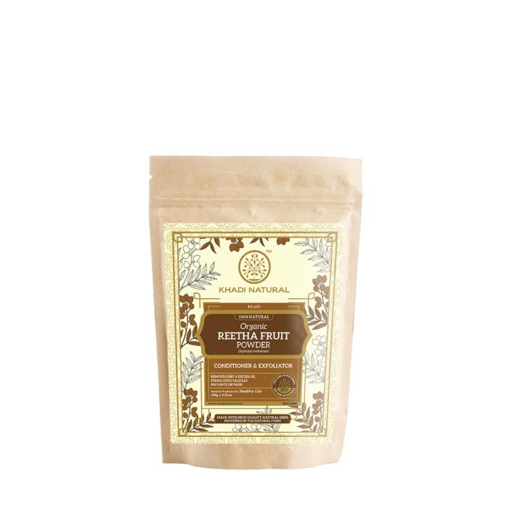 Khadi Natural Organic Reetha Fruit Powder| 100% Natural|Hair Powder ...
