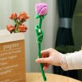 1pcs Cartoon Rose Flower Stuffed Soft Plush Toy Creative Curtain Buckle Home Decoration Christmas Valentine's Day Gift For Girl. 