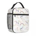 Rainbow Cloud Cute Unicorn Insulated Lunch Bag For Girl School Storage Food Box Portable Cooler Thermal Bento Box Outdoor.