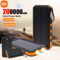 Xiaomi 200000mAh Solar Power Bank Large Capacity Portable Charger Compatible with IOS Android USB-A and USB-C Fast Charging.