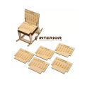 Wooden Desktop Chair Calendar 2023, Wooden Block Six Pic Plate Calendar,New Years Gifts for Frindes INTE-5603.