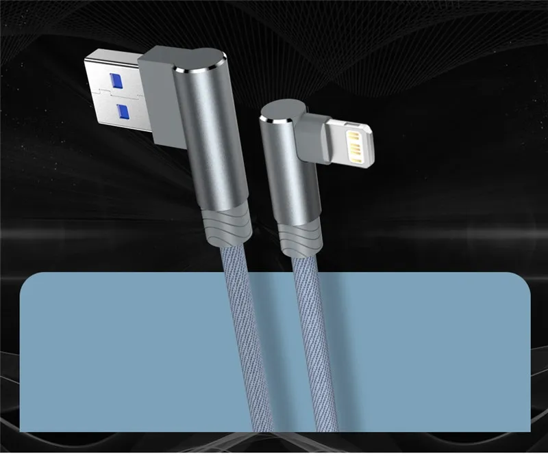 90 Degree USB Charger Cable For iPhone 14 13 12 11 Pro Max SE