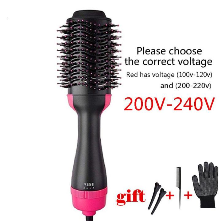 In1 Blow Rotating Brush Professional Hair Curler Hair Styling Tool  100V-120V/ 200V-240V Hot-air Brush Hair Dryer Comb