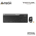 A4tech Fstyler FB2535C Multi-mode Wireless Keyboard & Mouse Combo - Bluetooth/2.4G - Ultra-Slim Keycap - Compact Size - Rechargeable Mouse - For Windows / Android / Mac / iOS - Smokey Grey. 