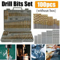 100/50pcs Titanium Coated HSS High Speed Steel Drill Bit Set Tool Fullhouse. 
