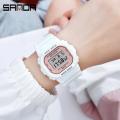 SANDA Women Digital Watch Multifunction Wrist Watch Rectangle Women Watches Alarm Clock Sport Waterproof Watches reloj mujer 293.