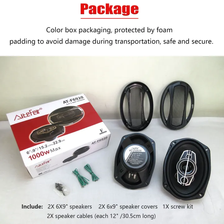 6X9%20Inch%201000W%205-Way%20HiFi%20Coaxial%20Speaker%20With%20Dust%20Cover%20And%20Audio%20Cable%20Car%20Door%20Auto%20Audio%20Music%20Stereo%20Full%20Range%20Speakers%20-%20Image%202