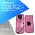 2 Battery Power Bank Case With Circuit (Without Battery) Input DC 5V 1A Micro USB Socket Output DC 5V 1A 1 USB Socket Two Battery Power Bank Box. 