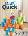 Kids educational toys speed stacking cup 3 in 1 building block pitching ball plastic quick stack folding cup stack up cup toys. 