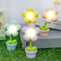 【3C VictoryEagle】4 Colors Warm Yellow Cute Flower Night Light/Mini Protection Desktop Bedroom Bedside Lamp. 