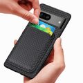 For Google Pixel 6/pixel 7/pixel 7 pro Carbon Fiber Leather Card Magsafe Phone Case. 