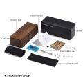 GM Brand Transparent Color Frames Sunglasses Men Women's Polarized Delicate Fashion Handmade Wood Sunglasses With Box. 