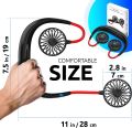 4th Generation 2000MAH Rechargeable neck Fan with light // Kitchen Fan // Sports Fan. 
