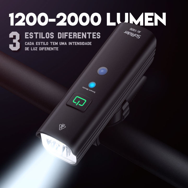 【Must-Have Style】 CYCLAMI SoRider Bicycle Front Bike Light Headlight BR 2000 AI 1200 Lumens High Brightness Multi-Function Road MTB Cycling Safety