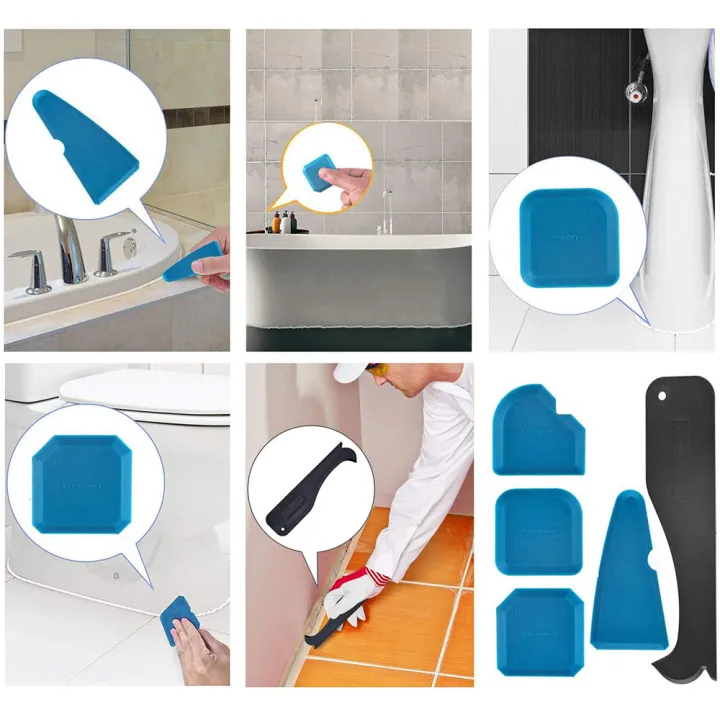 KOGEEK%209%20PCS%20Caulk%20Remover%20Tool%20Kit%20Silicone%20Caulking%20Tool%20with%20Different%20Scrapers%20&%20Caulk%20Tip%20Applicator%20Sealant%20Finishing%20Tools%20for%20Kitchen%20Bathroom%20Sink%20Window%20Ceramic%20Tile%20Floor%20-%20Image%204