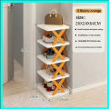 Vertical Shoe Rack - Big Size 5 Tier Shoe Rack Space Saving for Entryway Bedroom Living Room (30x28x17.5cm).