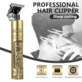 T9 Vintage USB 6500 charging cable with Rechargeable Hair Trimmer metal body Electric Hair Clipper Haircut Machine For Men.