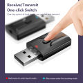 Mini USB Bluetooth 5.0 Transmitter Receiver Stereo Bluetooth USB Adapter 3.5mm AUX For TV PC Headphones Home.