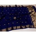 Blue color tangail half silk Nokshi Saree for Women by defent lungi. 