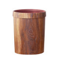 Retro Creative Wood Grain Trash Can Household Living Room Kitchen Trash Can - dustbin.