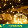 Battery Operated Decorative Party String Fairy Lights For Decoration 50 Pcs Bulb 5 Meter / 15 - 18 Feet ( Battery Not Included ). 