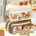 Capybara Pencil Bag Cute Fabric Pencil Case Kawaii Large Capacity Pencil Case NOVO. 