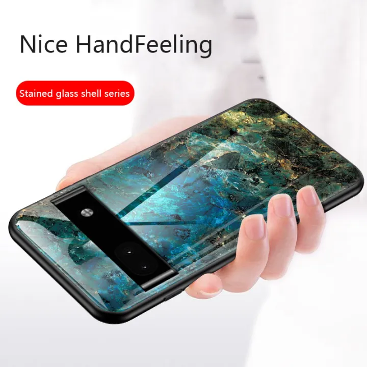 Biruiqu%20For%20Google%20Pixel%206A%20Shockproof%20Fashion%20Marble%20Tempered%20Glass%20Back%20Case%20Cover%20-%20Image%209