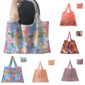 Portable Printed Foldable Tote Bag Waterproof Shopping Baglarge Shopping Bag@#BD241D.