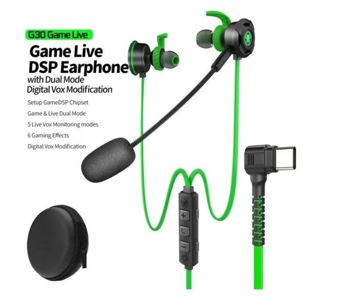 Plextone G30 Type C Game Live DSP Earphone with Dual Mode