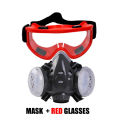 New anti dust mask full face respirator dual 4-layer filters safety goggles for Carpenter polishing daily haze safety protection.