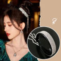 Rhinestone Hair Clips for Women Shining Crystal Girls Hair Claws Simple Elegant Hairstyle Tools Ponytail Holders.