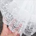 Baby Birthday Princess Dress Elegant Girl Embroidery Flower Beaded White Baptism Tutu Gown Kids Formal Evening Party Costume. 