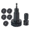 Polishing Pad Brake Disc Grinding Head Wheel Hub Axle Head Rust Removal Tool for Car Wheel Stud Burnishing Maintenance B. 