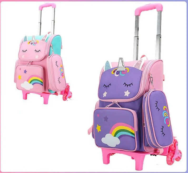 Children's school bag with wheels online