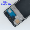 Super AMOELD Display For Samsung Galaxy A51 LCD Display Touch Screen Digitizer Assembly For Samsung A51 SM-A515F LCD Display With Frame.