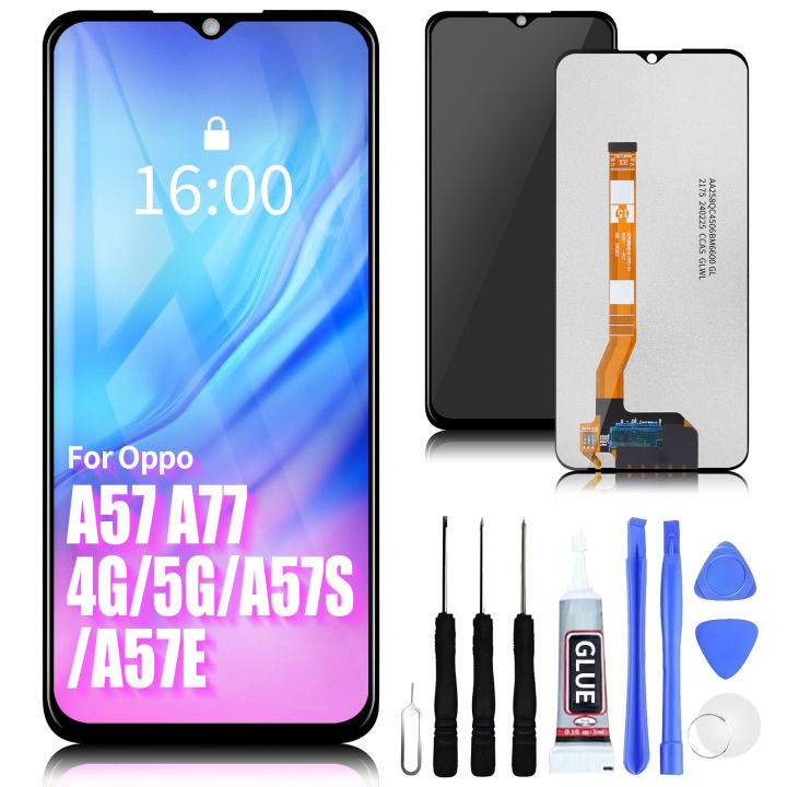 6.5'' For OPPO A57 A77 4G 5G A17 A17K LCD Display A57S A57E Touch Screen Digitizer Assembly PFTM20 CPH2385 2339 Replacement