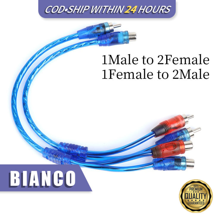 2 Male to 1 Female/1 Male to 2 Female Jack Cable RCA Audio Cable Y Adapter Splitter 1Pc High Quality