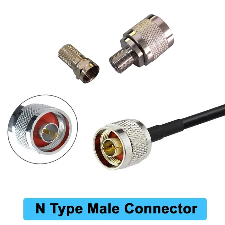 2sets RG6 Coaxial Cable N Male Connector for Dish Line, Networking, RG6 Cable, Amplifier Cable Connection
