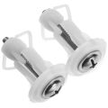 2Pcs Top Fix Toilet Cover Seat Screws Well Nut Pan Fixing WC Blind Hole Fitting Kit for Universal Toilet Seat Hinges. 