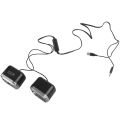 USB 2.0 Notebook Speakers Wired Stereo Mini Computer Speaker black.