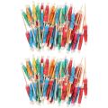 100 Pcs Hand Decor Drink Parasols Cupcake Ornament Cocktail Umbrellas Hawaii Ornament Cocktail Parasols Ice Cream Umbrella Sign. 