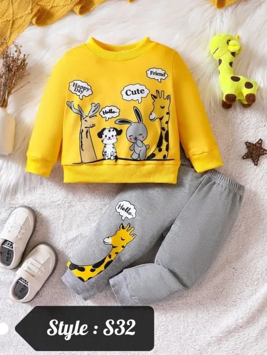 Kids%20Baby%20Boys%20Girls%20Sweatshirt%20Tops%20&%20Pants%20Trousers%20Outfits%20Set%20For%20Winter%20-%20Image%203