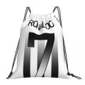 Ronaldo Football Number 7 Backpacks Fashion Drawstring Bags Drawstring Bundle Pocket Sundries Bag BookBag For Man Woman School.