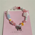 Kpop Harajuku Aesthetic Butterfly Love Star Ceramic Glass Acrylic Beaded Bracelet Girl 2000s EMO Charm Jewelry Y2K Accessories.