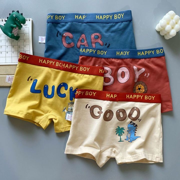 Children's Underwear Men's Pure Cotton Boxer Brief Boys Children Teens Babies Kids Elementary School Boy Boxer Boys' Underwear