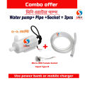 3-5V USB Mini Submersible DC Water Pump 120L/H for Aquarium with pipe.