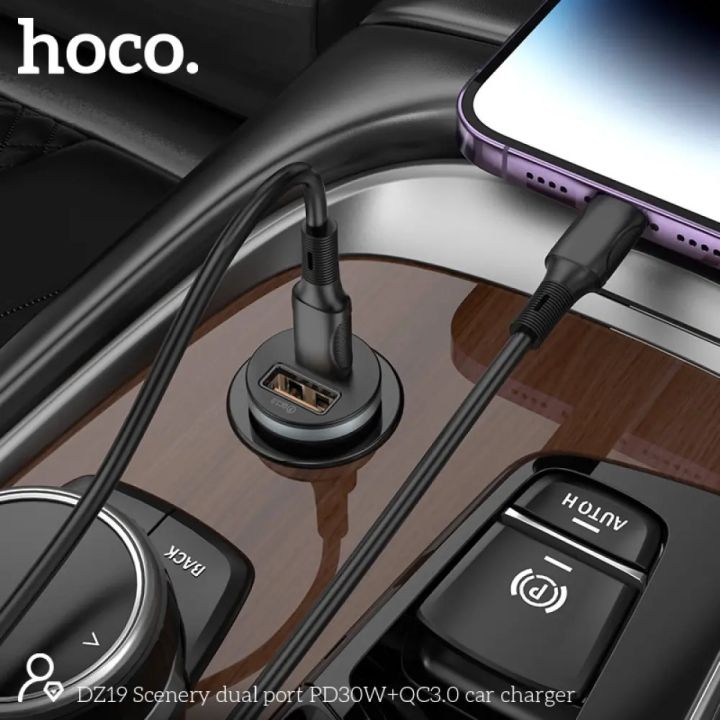 Hoco%20DZ19%20PD30W+QC3.0%20Dual%20Port%20Car%20Charger%20-%20Image%202